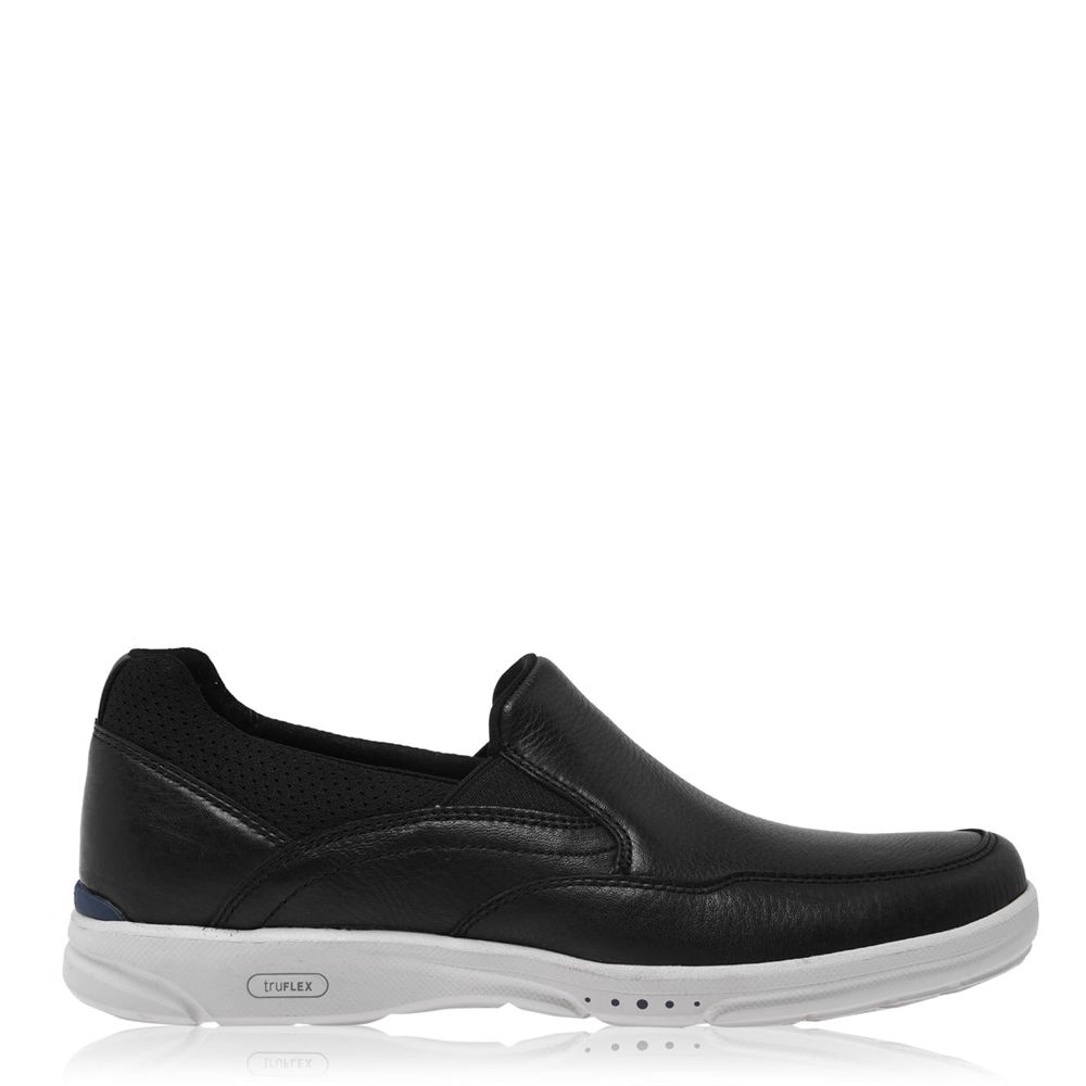 Sapatos Casuais Homem Rockport Apron Pretas,Portugal OUZIP-0189